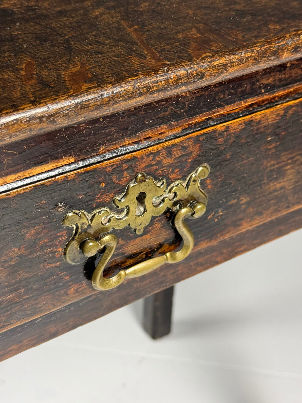 English Oak Side Table with Drawer, Late 17th Century, photo 14