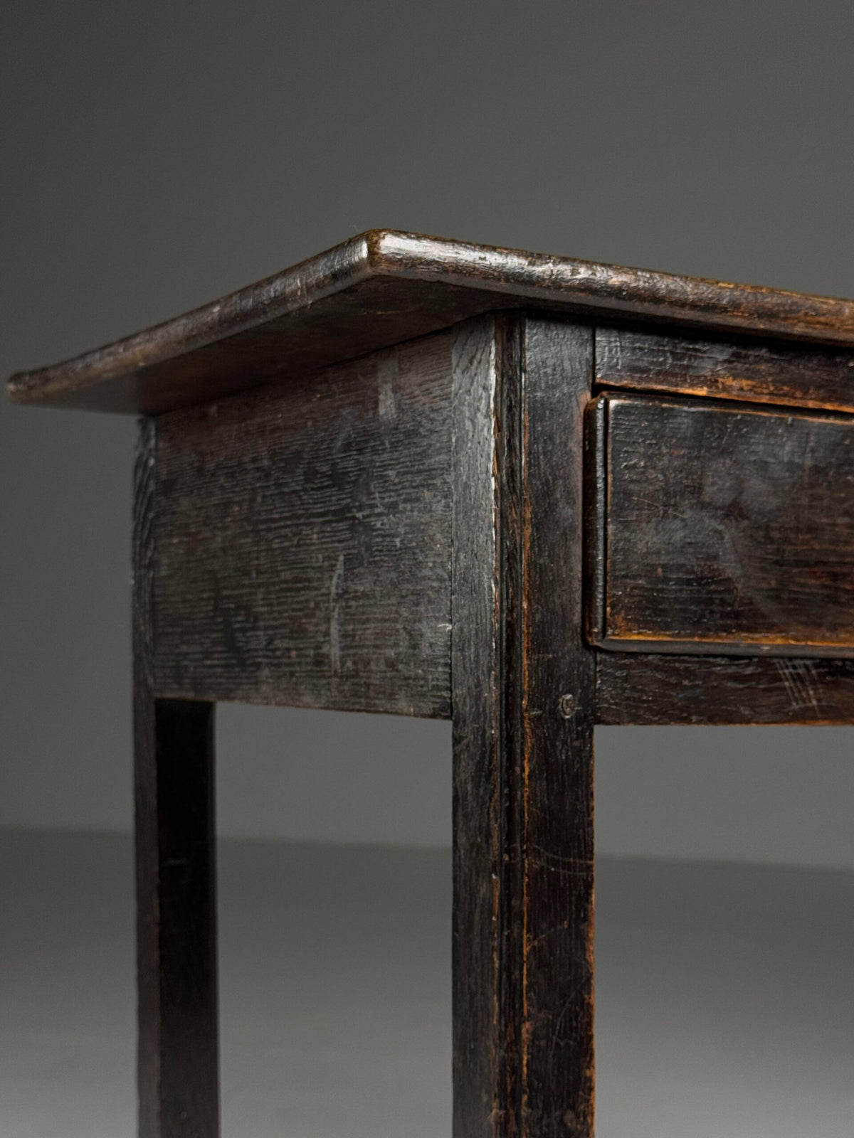 English Oak Side Table with Drawer, Late 17th Century, photo 11
