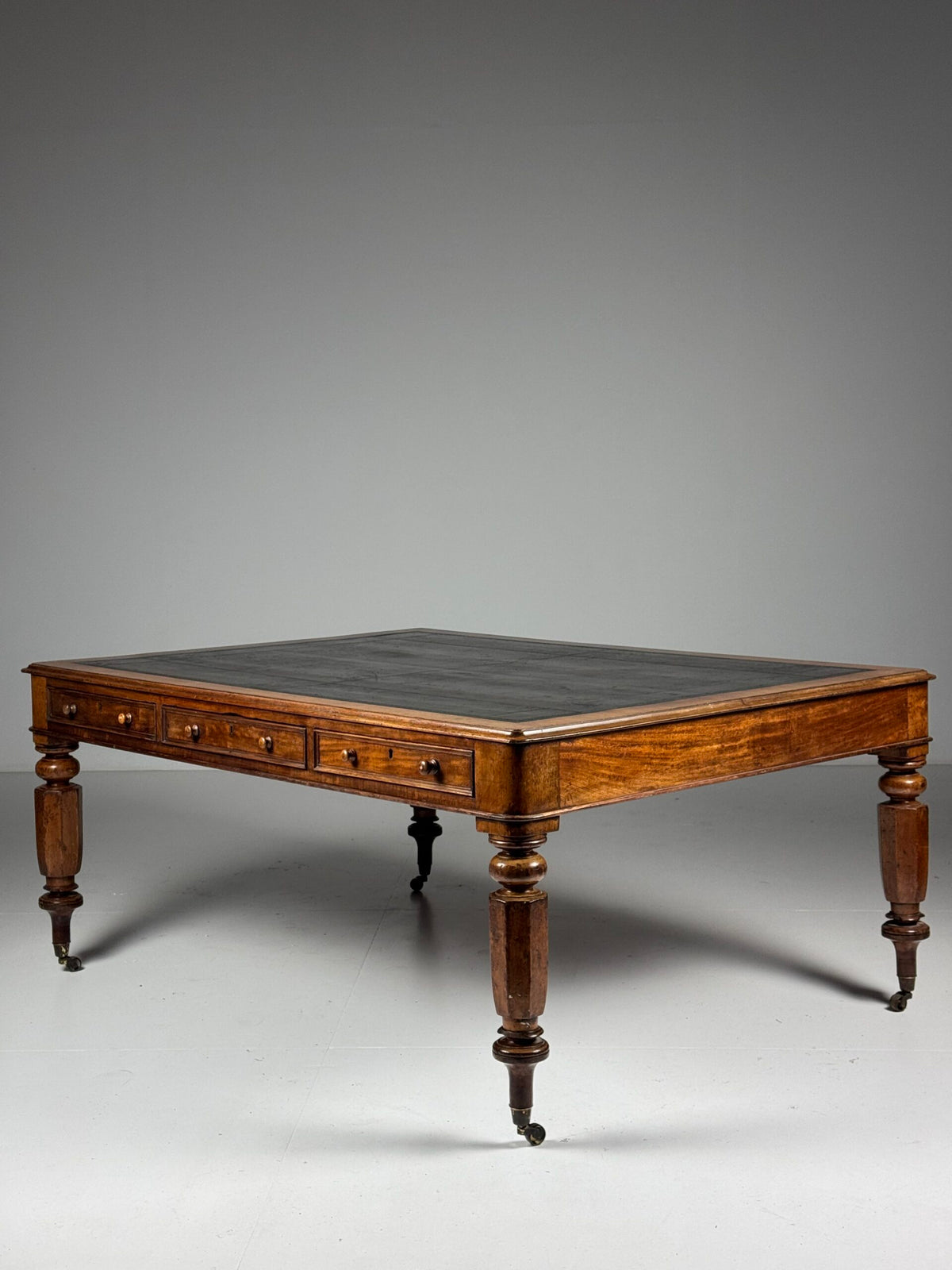 English Mahogany Partners Desk, circa 1880 to 1900, photo 29