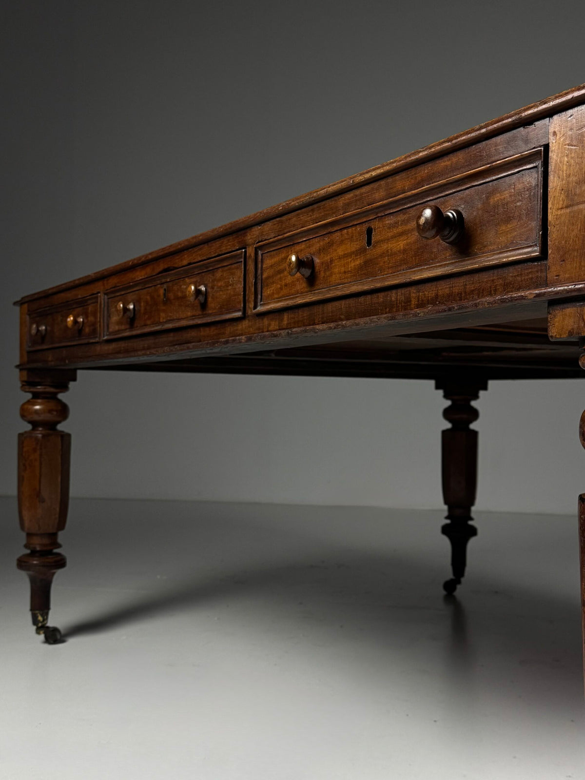 English Mahogany Partners Desk, circa 1880 to 1900, photo 18
