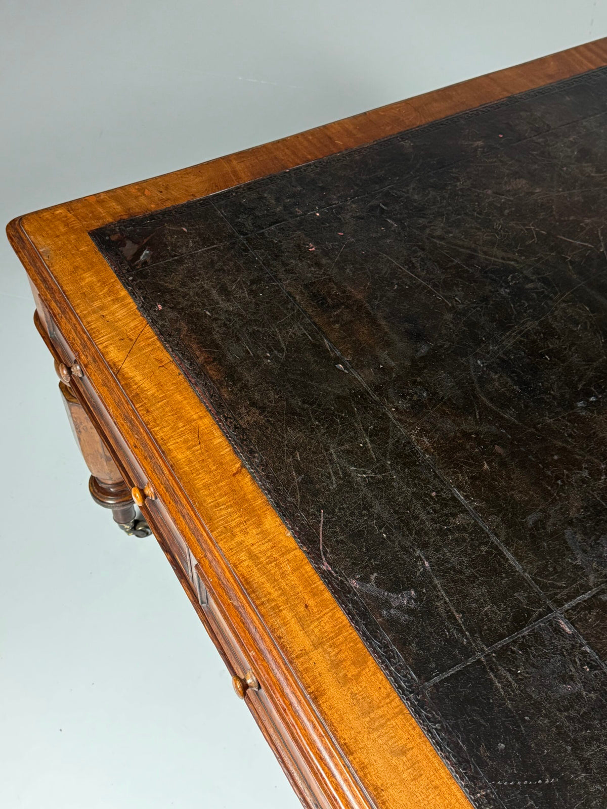English Mahogany Partners Desk, circa 1880 to 1900, photo 14
