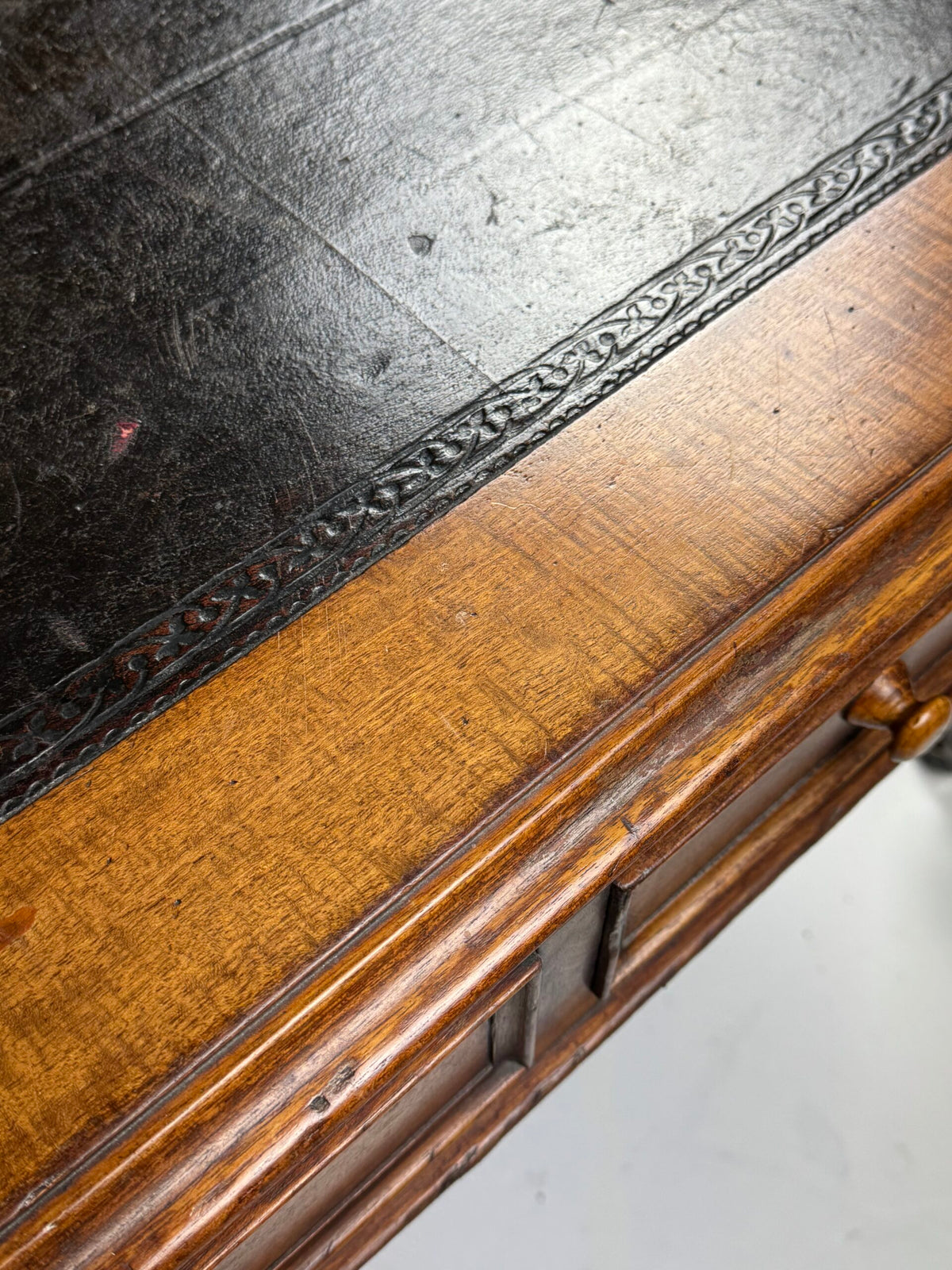 English Mahogany Partners Desk, circa 1880 to 1900, photo 12