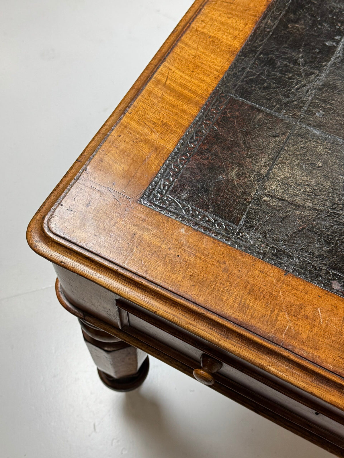 English Mahogany Partners Desk, circa 1880 to 1900, photo 7