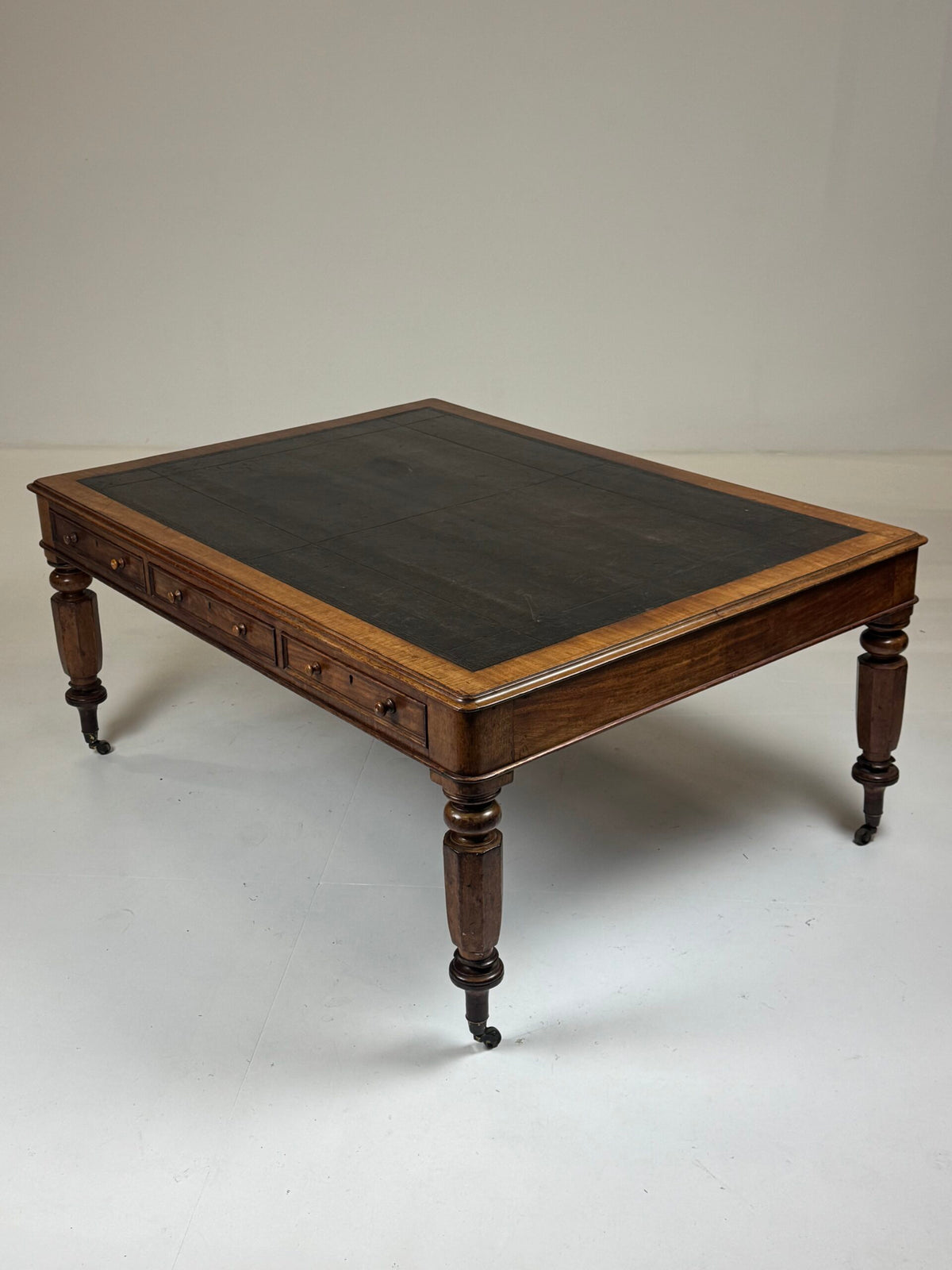 English Mahogany Partners Desk, circa 1880 to 1900, photo 6