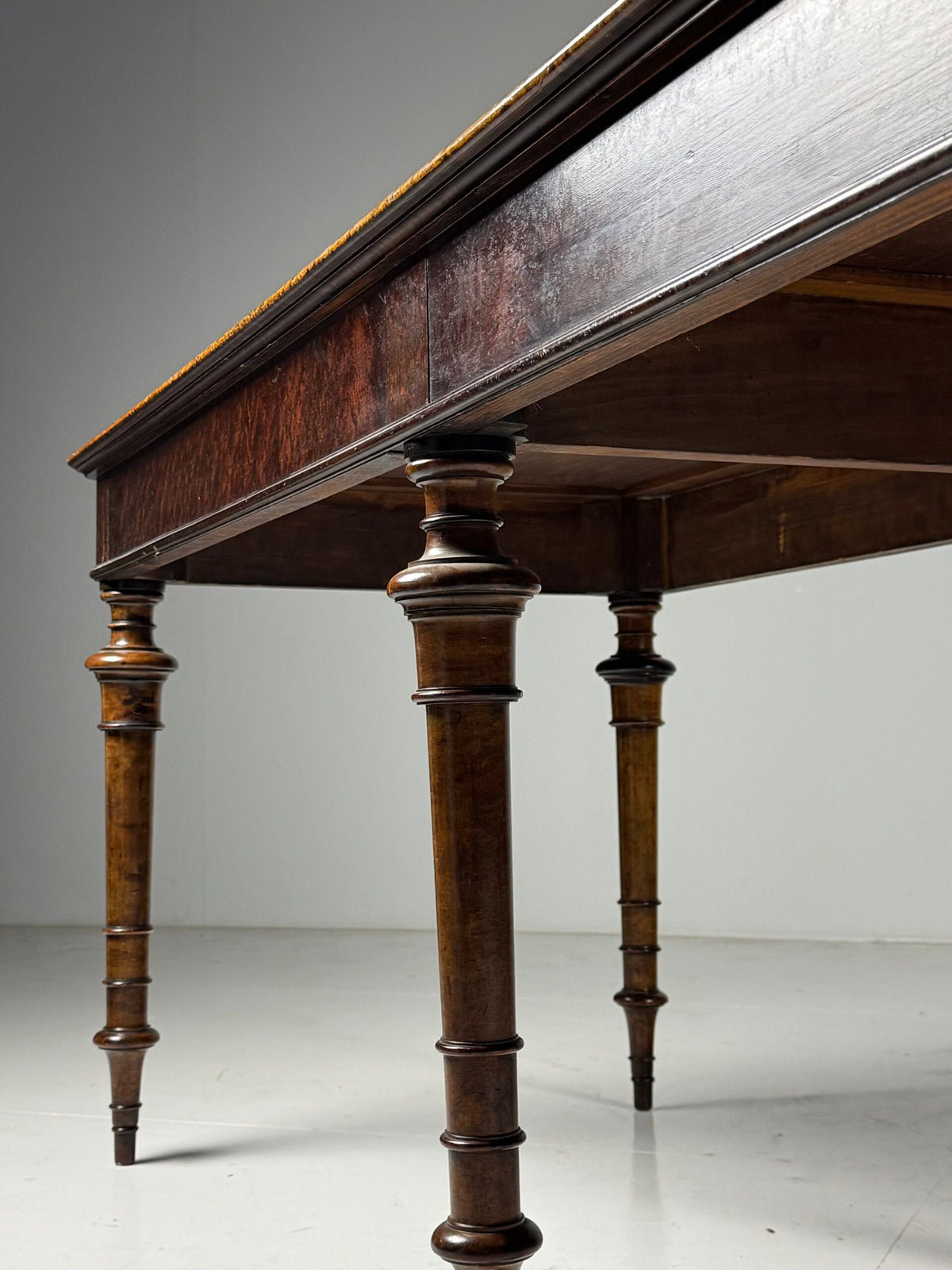 Victorian Mahogany Writing Table with Leather Top, 1850 to 1870, photo 23