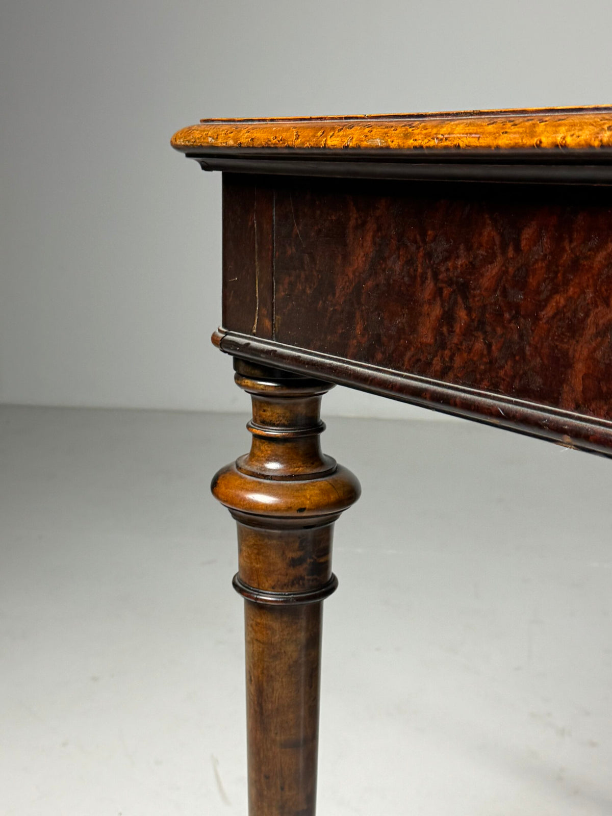 Victorian Mahogany Writing Table with Leather Top, 1850 to 1870, photo 21