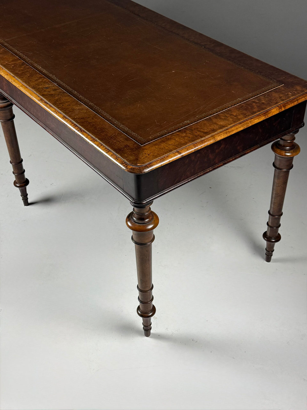 Victorian Mahogany Writing Table with Leather Top, 1850 to 1870, photo 6