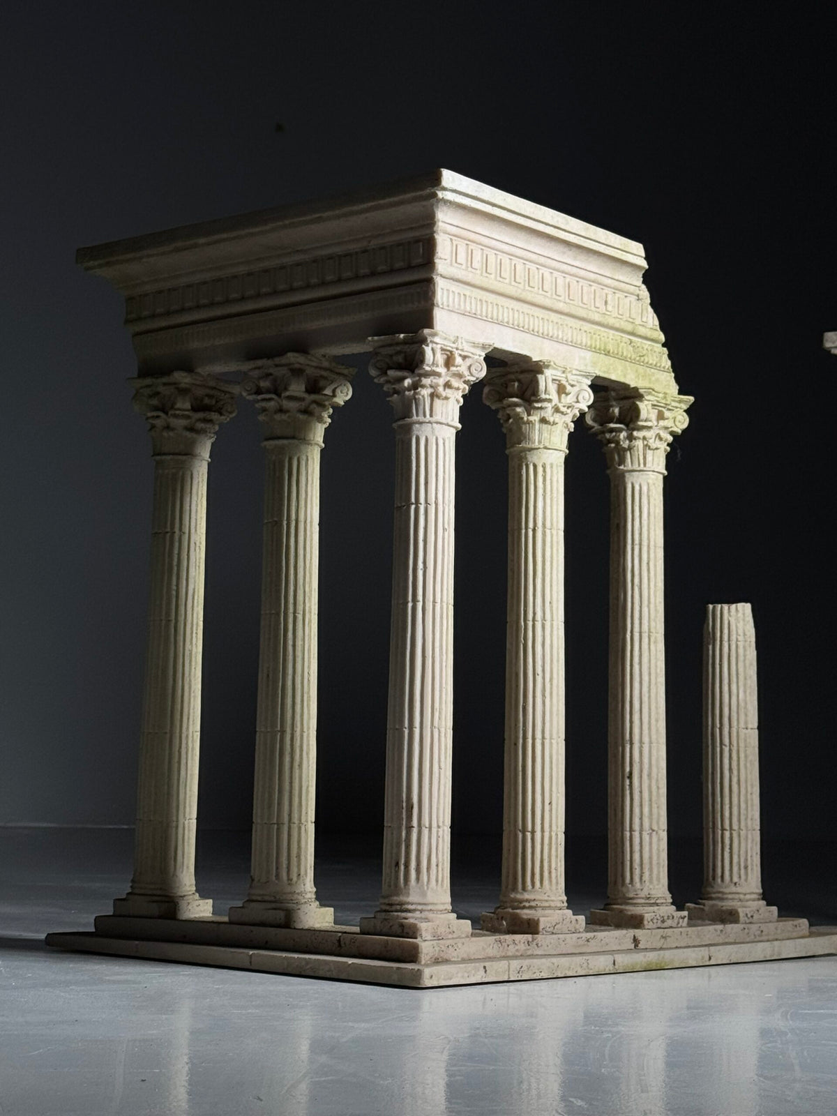 Grand Tour Cast Marble Models of Roman Temple Ruins, Mid 20th Century, photo 3