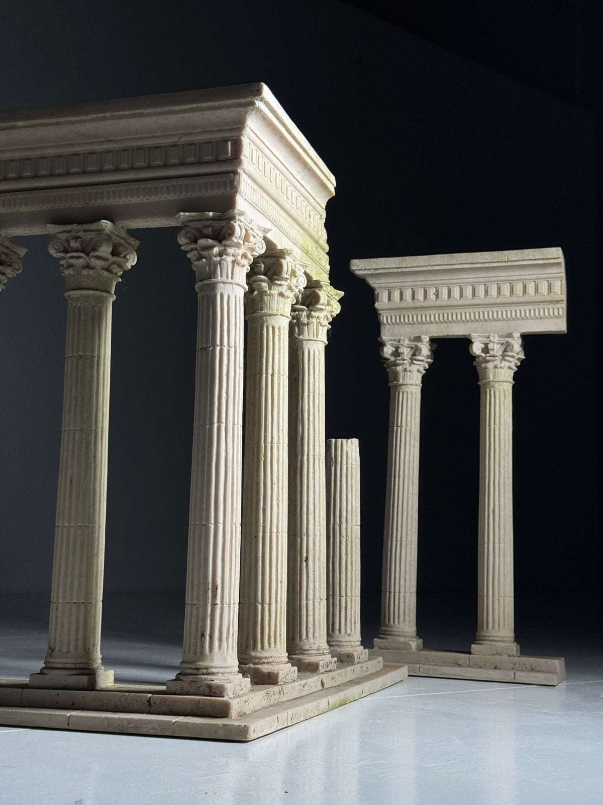 Grand Tour Cast Marble Models of Roman Temple Ruins, Mid 20th Century, photo 17