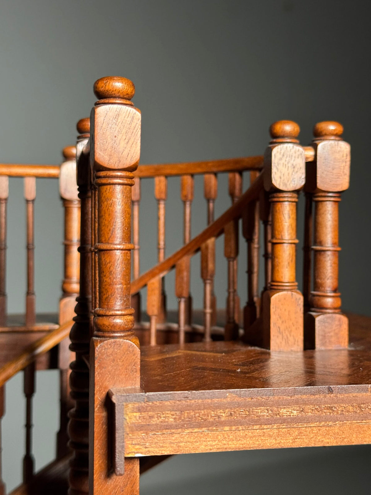 Wooden Staircase Architectural Model with Herringbone Floor, photo 3