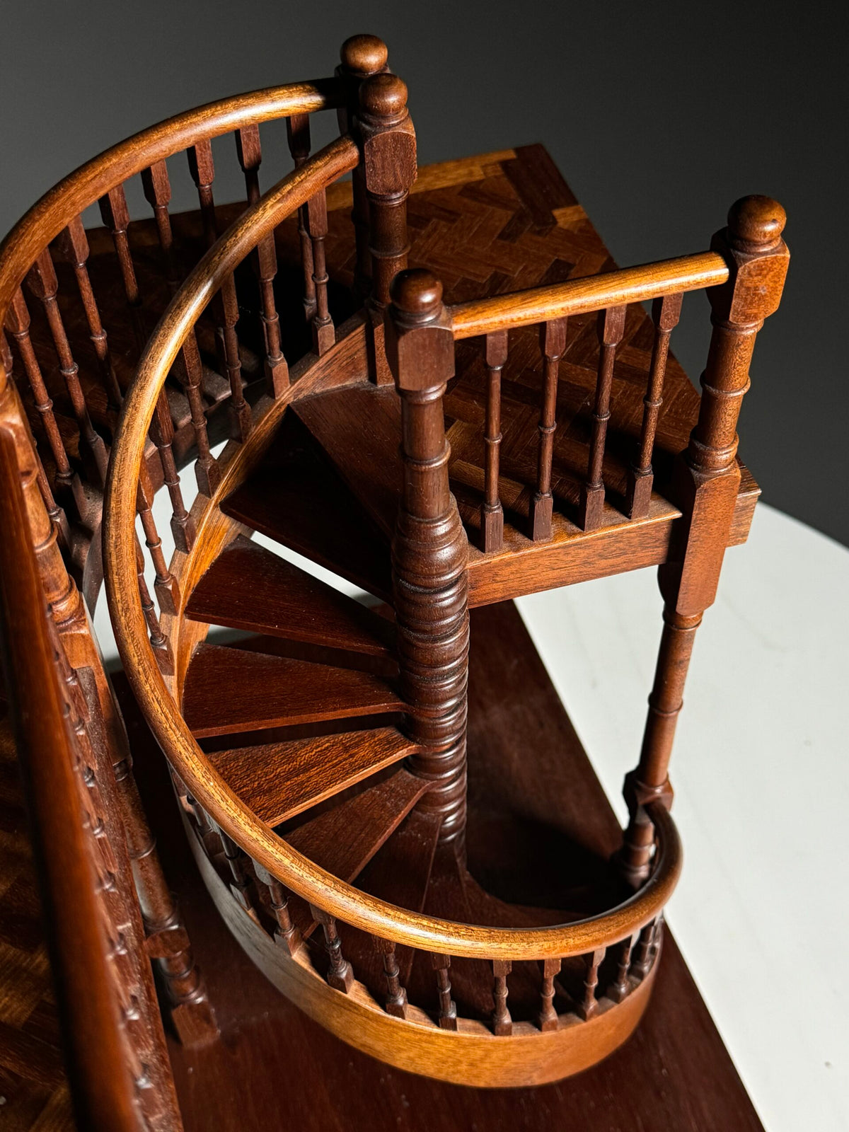 Wooden Staircase Architectural Model with Herringbone Floor, photo 15