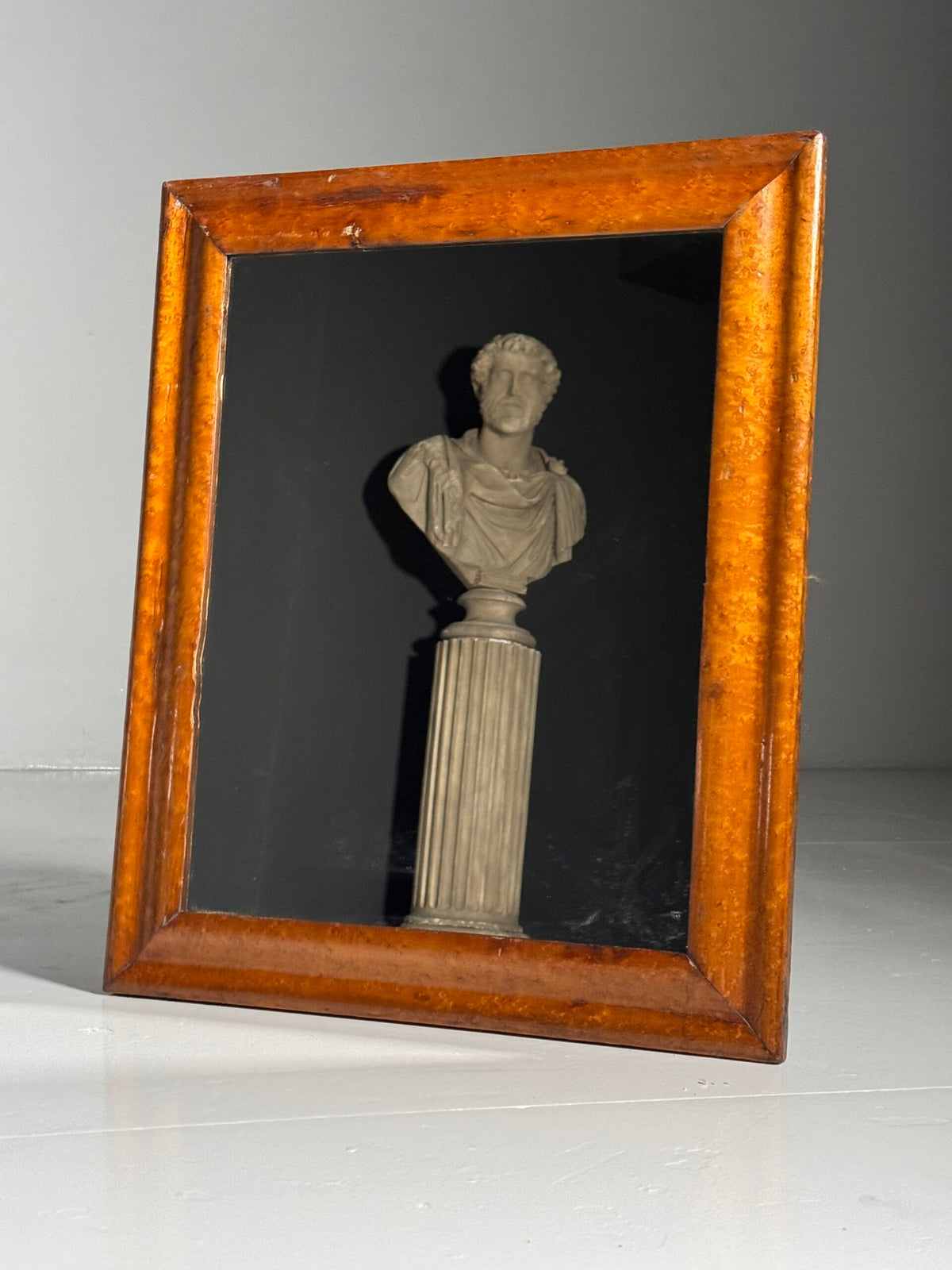 Pair of Burr Wood Veneer Mirrors, Early 1900s, photo 13