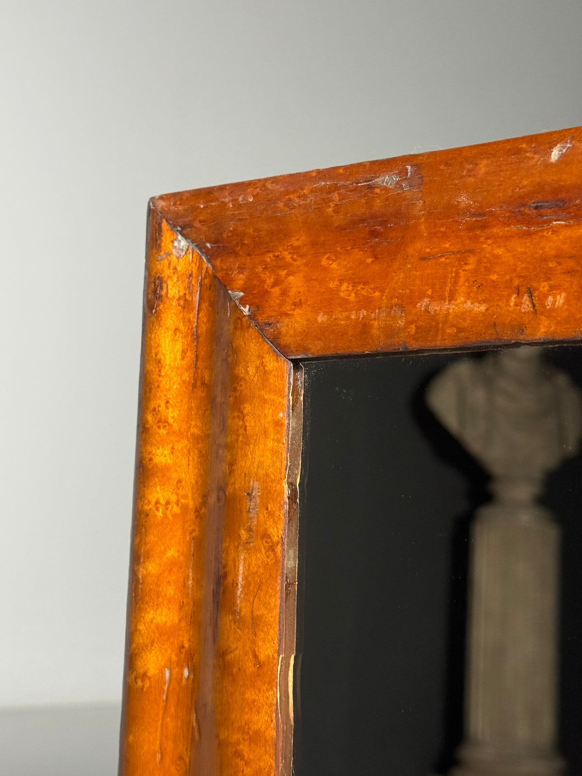 Pair of Burr Wood Veneer Mirrors, Early 1900s, photo 10
