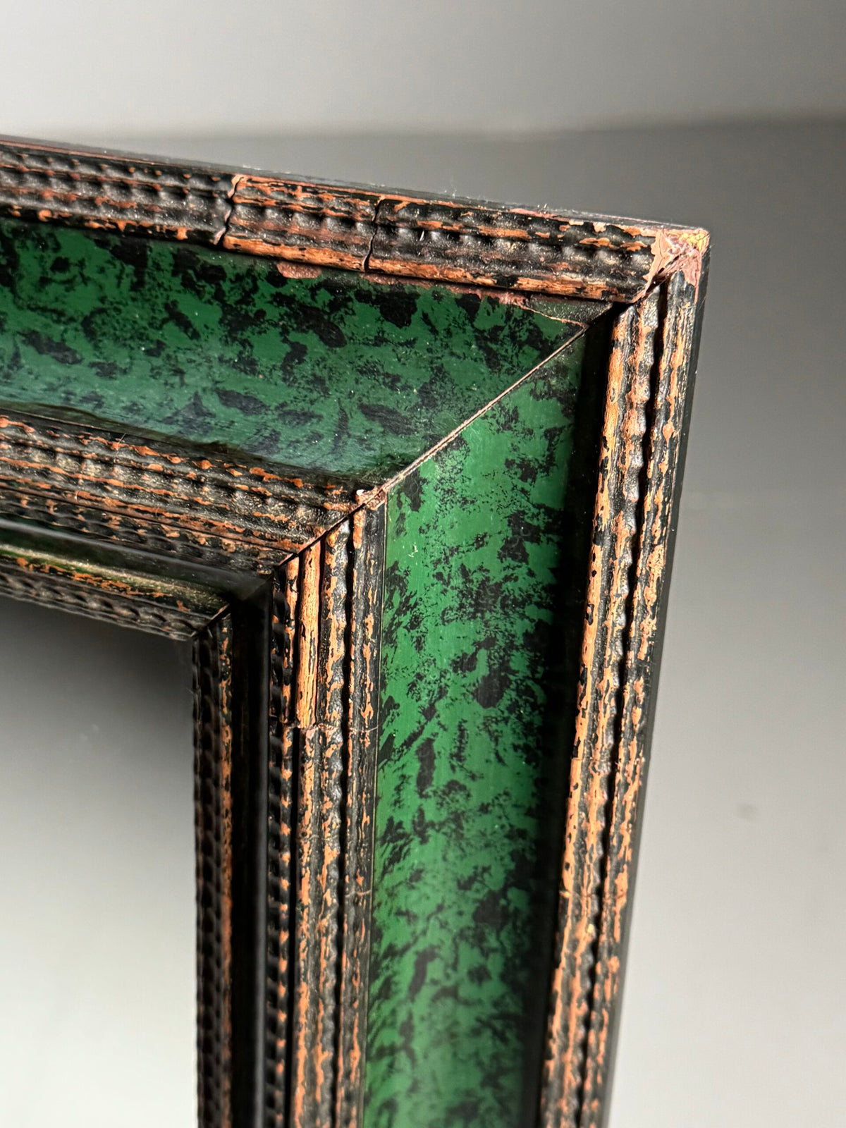Green and Black Ripple Frame Mirror, Late 20th Century, photo 8