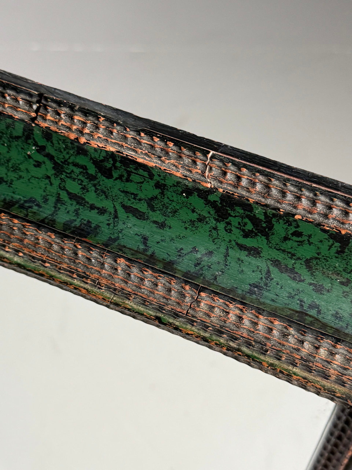Green and Black Ripple Frame Mirror, Late 20th Century, photo 7
