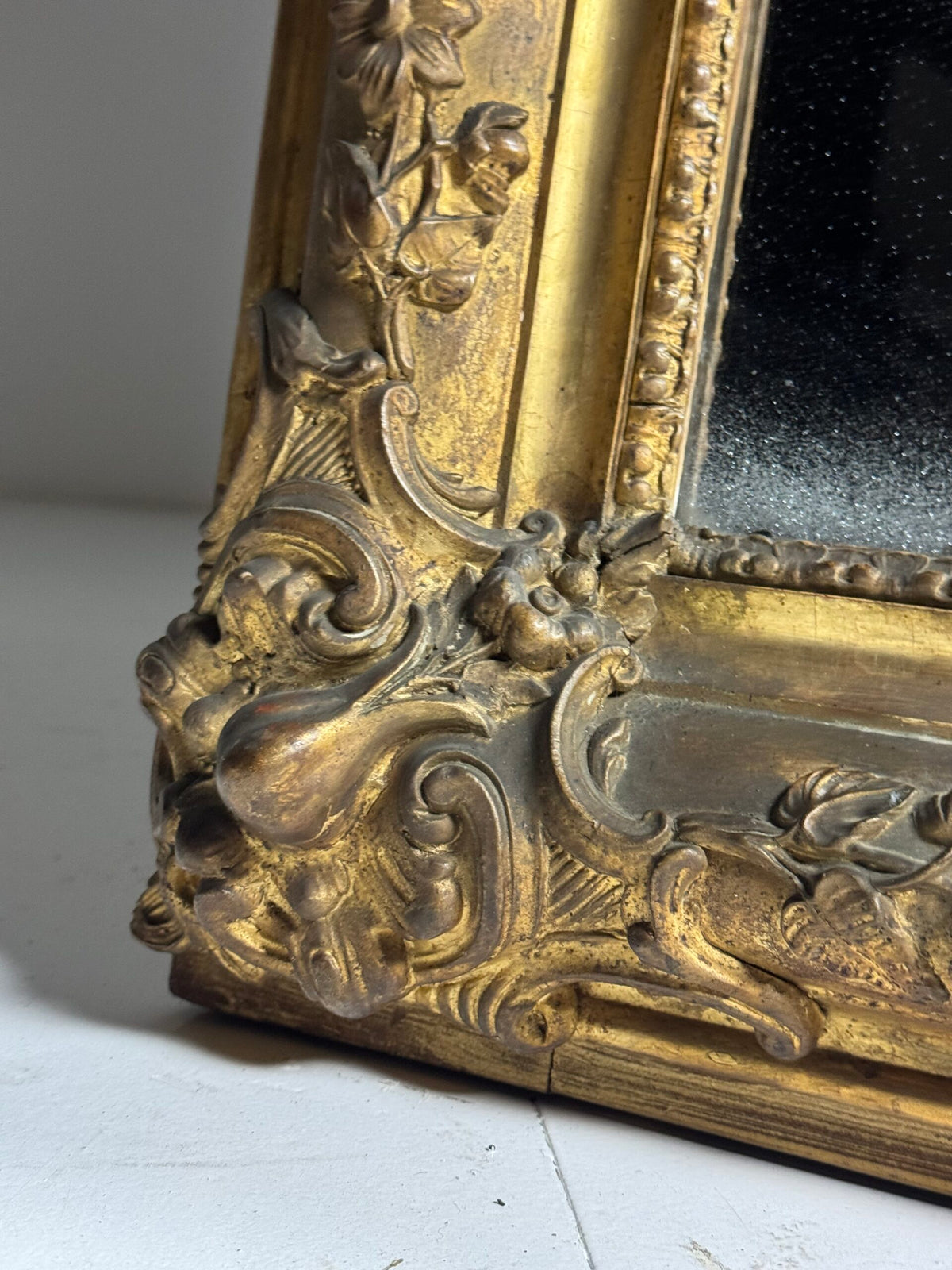 Pair of Large French Giltwood Mantel Mirrors, Mid 19th Century, photo 27