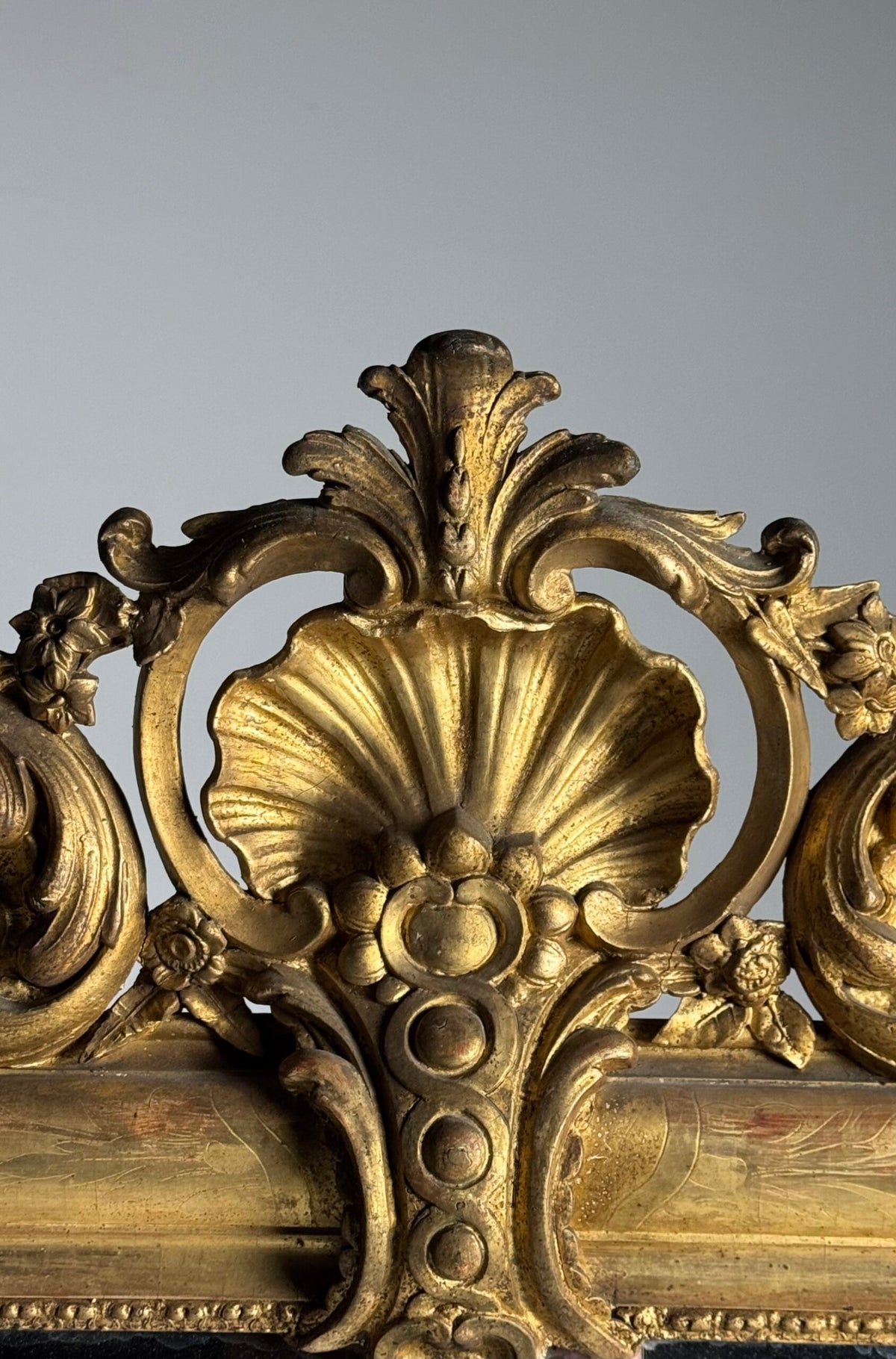 Pair of Large French Giltwood Mantel Mirrors, Mid 19th Century, photo 24
