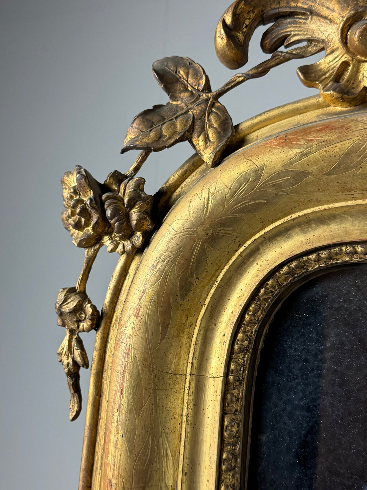 Pair of Large French Giltwood Mantel Mirrors, Mid 19th Century, photo 18