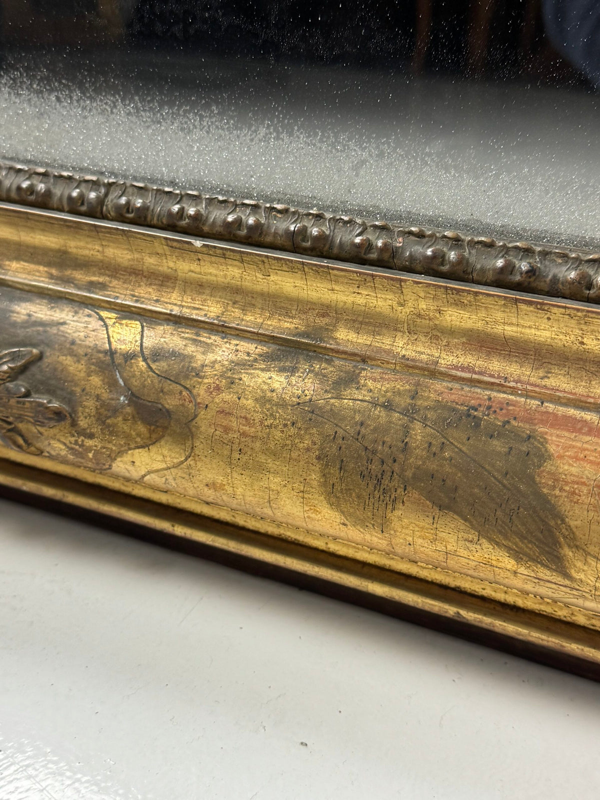 Pair of Large French Giltwood Mantel Mirrors, Mid 19th Century, photo 16
