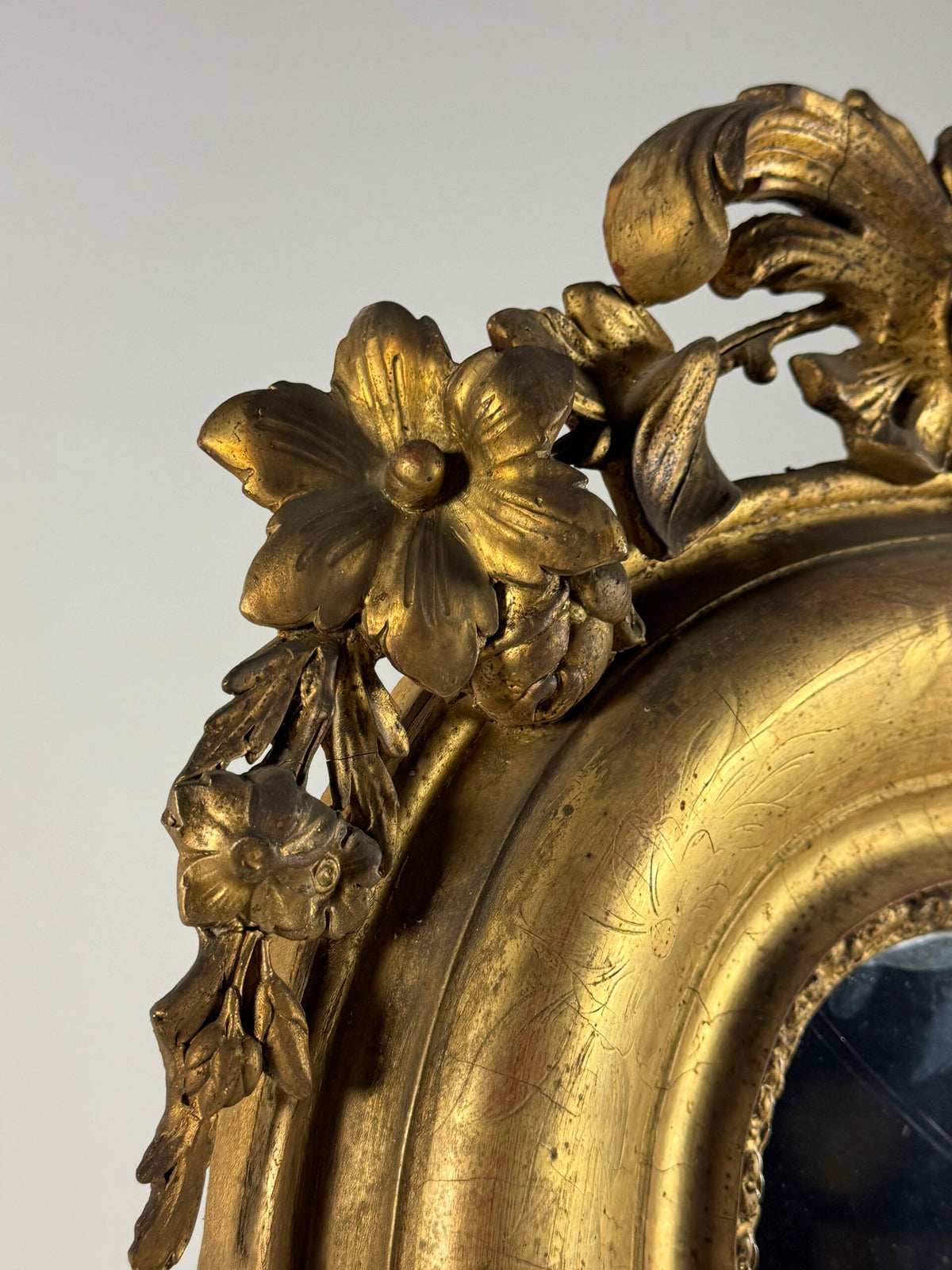 Pair of Large French Giltwood Mantel Mirrors, Mid 19th Century, photo 11