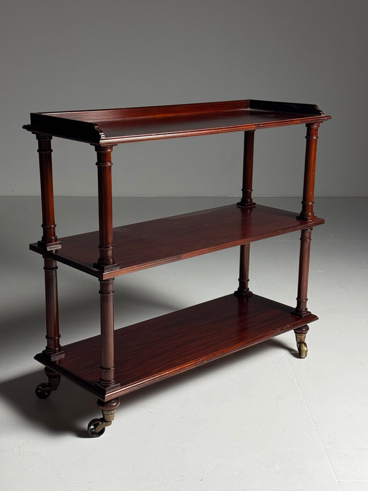 Mahogany Etagere on Brass Castors, 20th Century, photo 3
