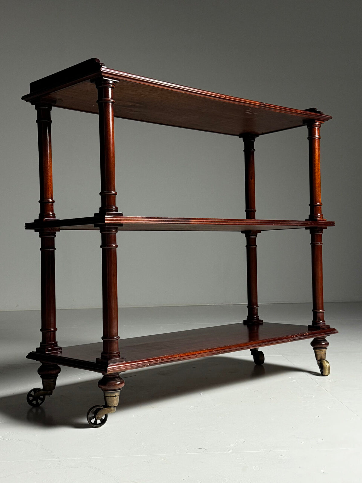 Mahogany Etagere on Brass Castors, 20th Century, photo 5