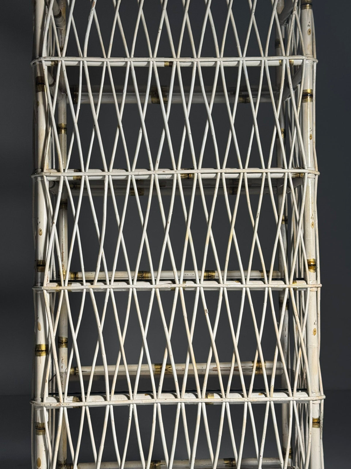 Asian Style White Bamboo Bookcase, England c. 1980, photo 16