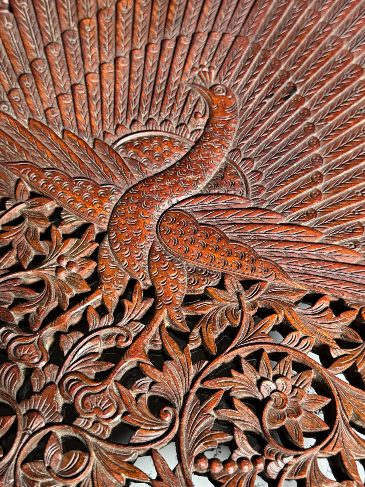 Indian Carved Hardwood Side Table, circa 1900 to 1920, photo 4