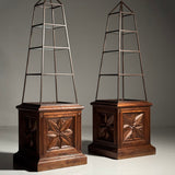 Pair of Obelisk Shaped Etageres, France, Mid 20th Century