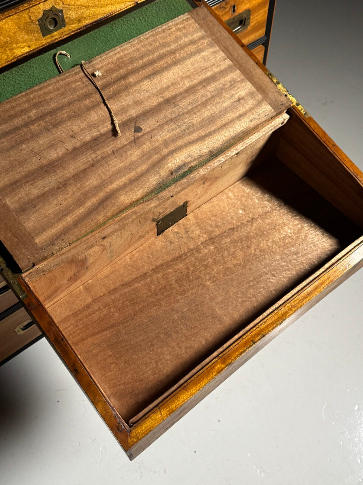 English Military Campaign Chest of Drawers with Fold-Out Desk, 19th Century, photo 20