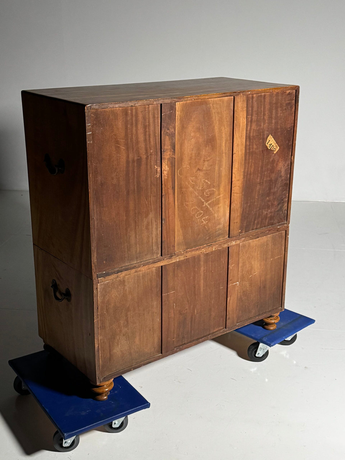 English Military Campaign Chest of Drawers with Fold-Out Desk, 19th Century, photo 32