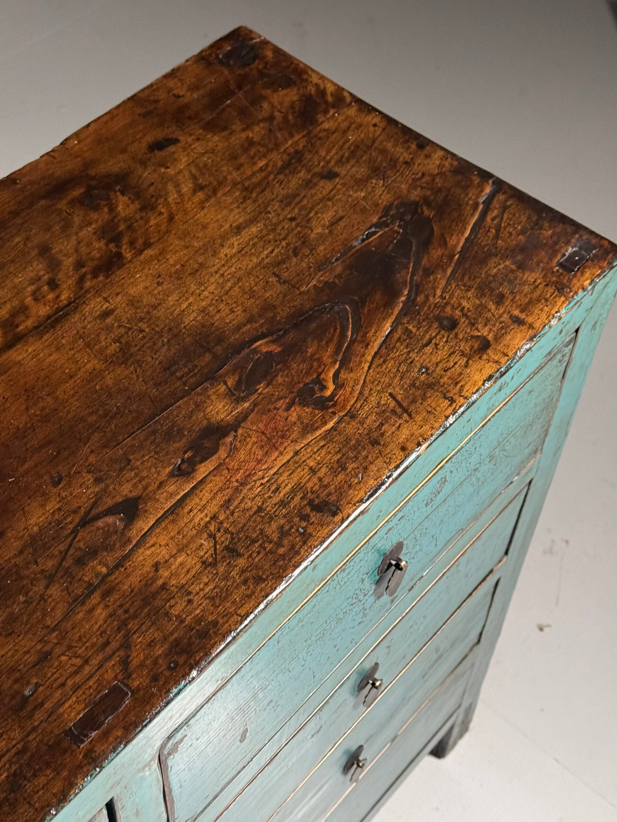 Blue Lacquered Asian Sideboard, Late 20th Century, photo 8