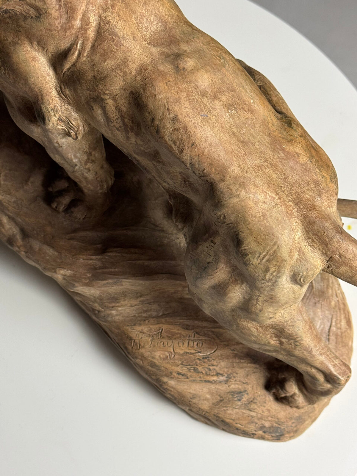 Terracotta Lion Sculpture by Armand Fagotto, photo 9