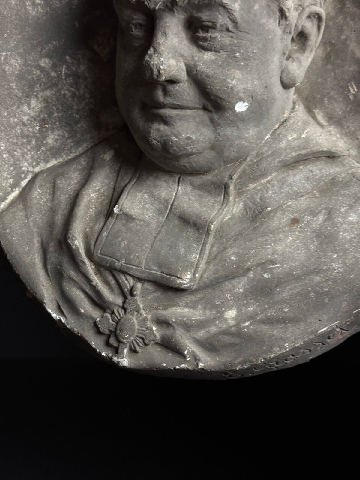 19th Century Plaster Portrait Medallion, photo 21