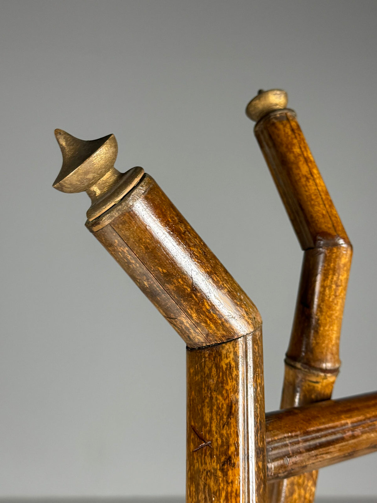 French Faux Bamboo Artist's Easel with Black Lacquer Panel, c. 1900, photo 9