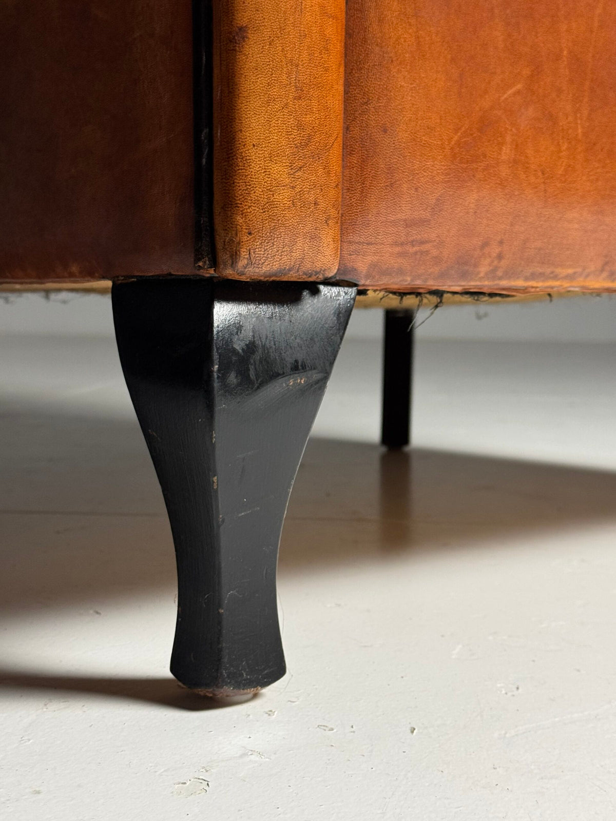 Pair of Sheepskin Leather Club Armchairs, Netherlands, photo 21