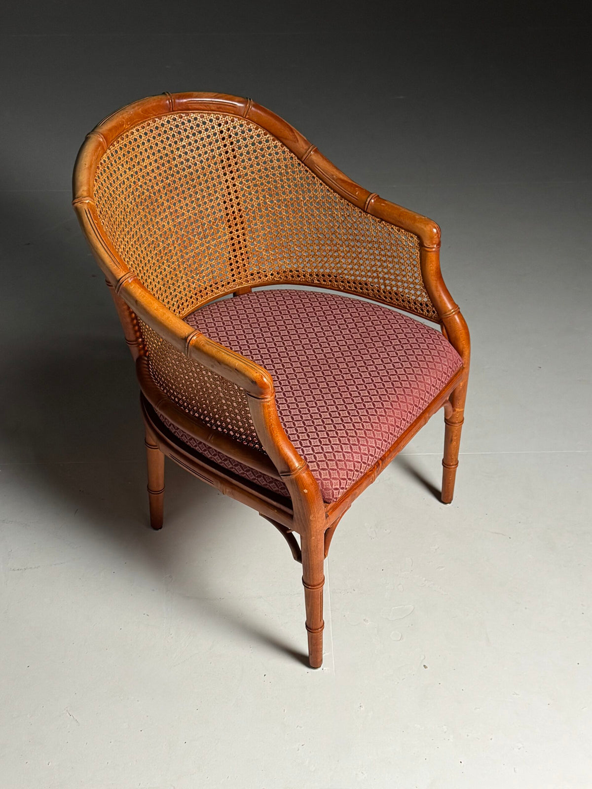 Set of Four Vintage Faux Bamboo Dining Chairs, photo 3