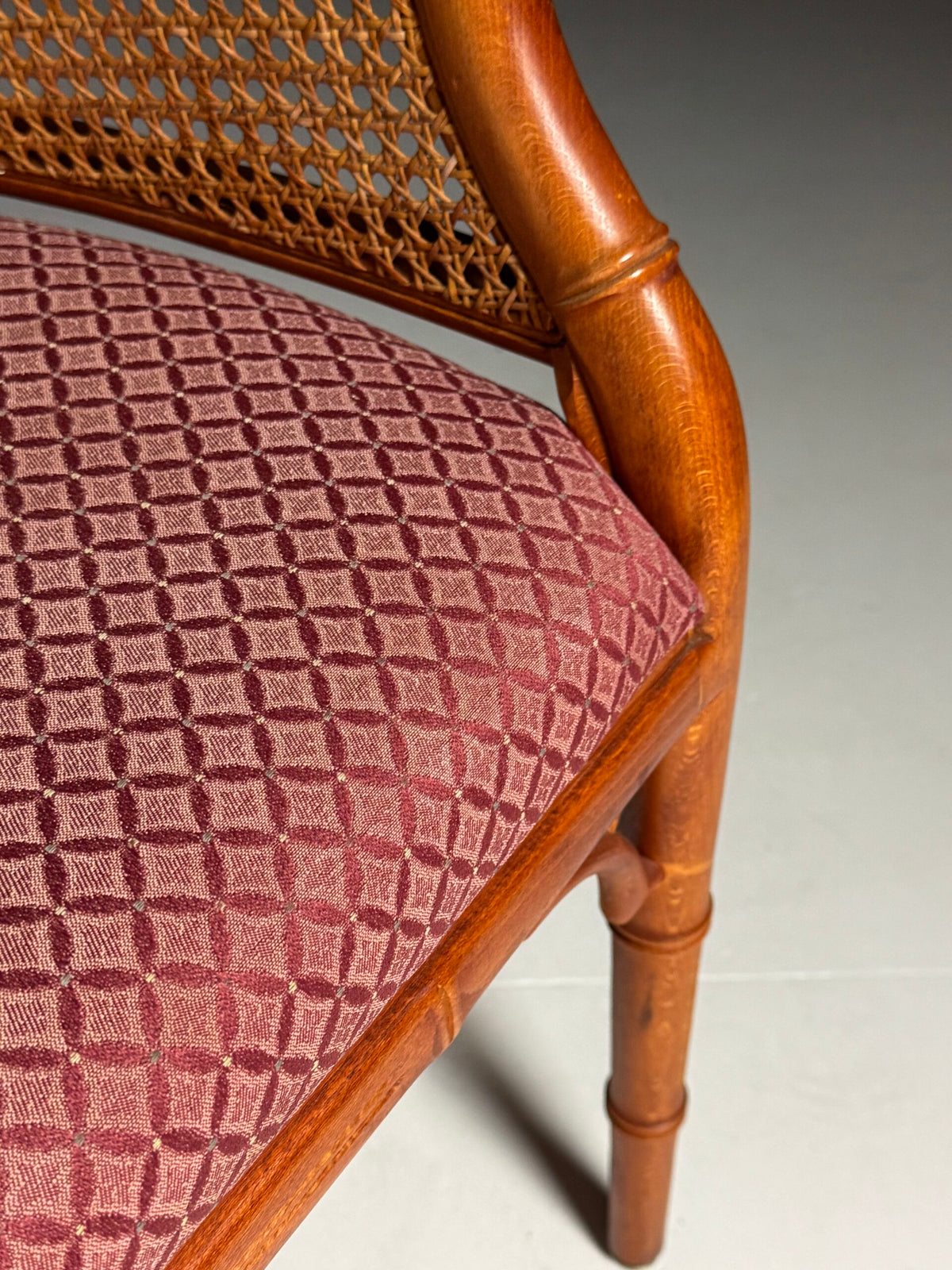 Set of Four Vintage Faux Bamboo Dining Chairs, photo 2