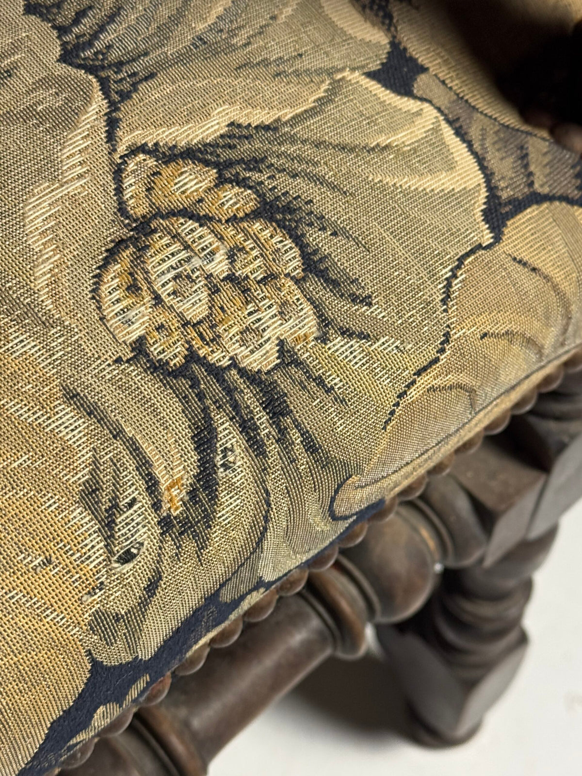 Pair of French Armchairs with Floral Upholstery, c. 1900, photo 10