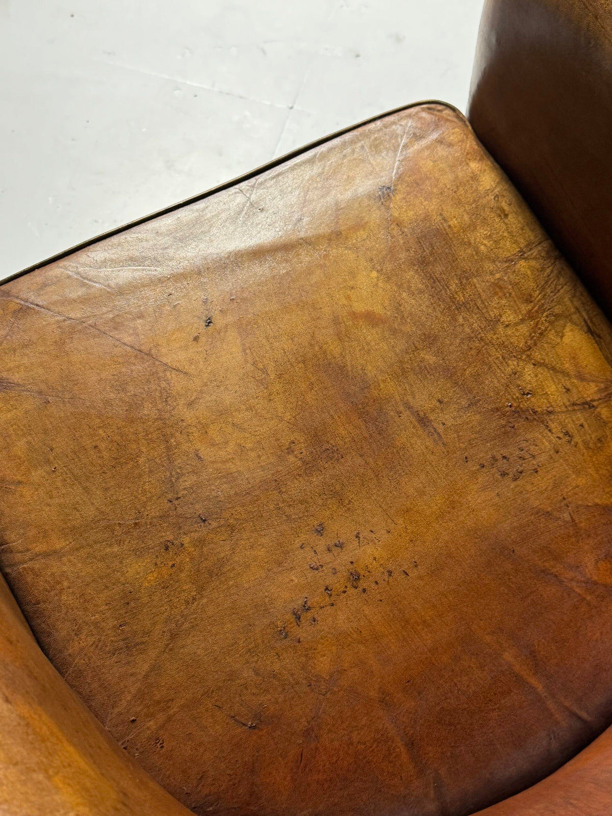 Pair of Dutch Sheepskin Leather Club Armchairs, Late 20th Century, photo 19