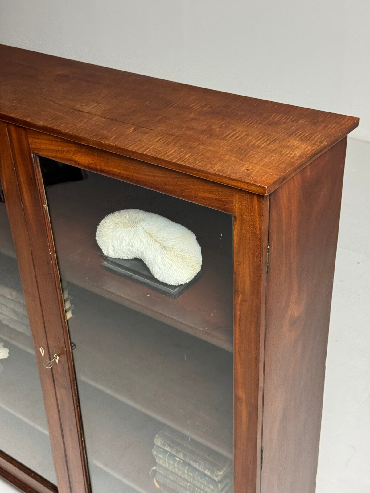 English Mahogany Display Cabinet or Small Bookcase, Late 19th Century, photo 12