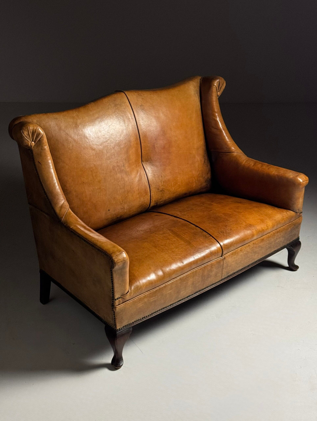 Sheepskin Leather Sofa Bench, Mid to Late 20th Century, photo 2
