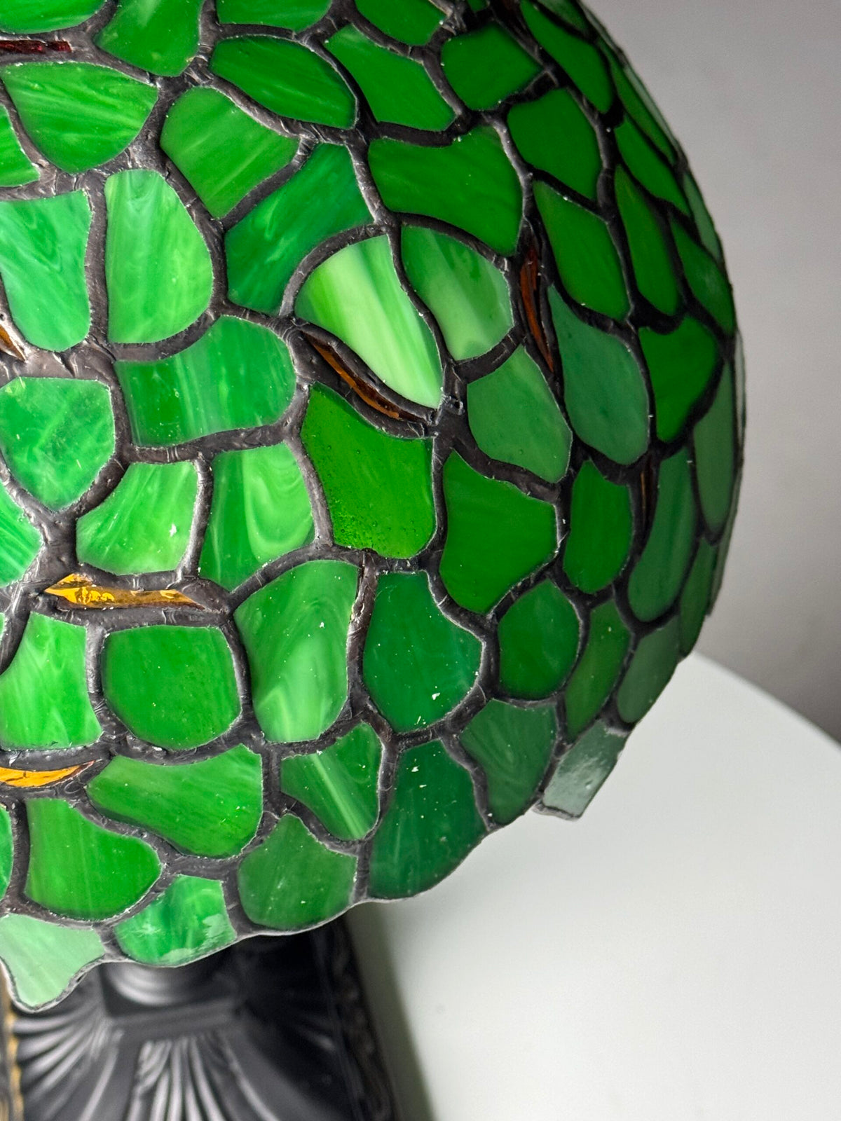 Tiffany Style Green Glass Table Lamp, photo 4