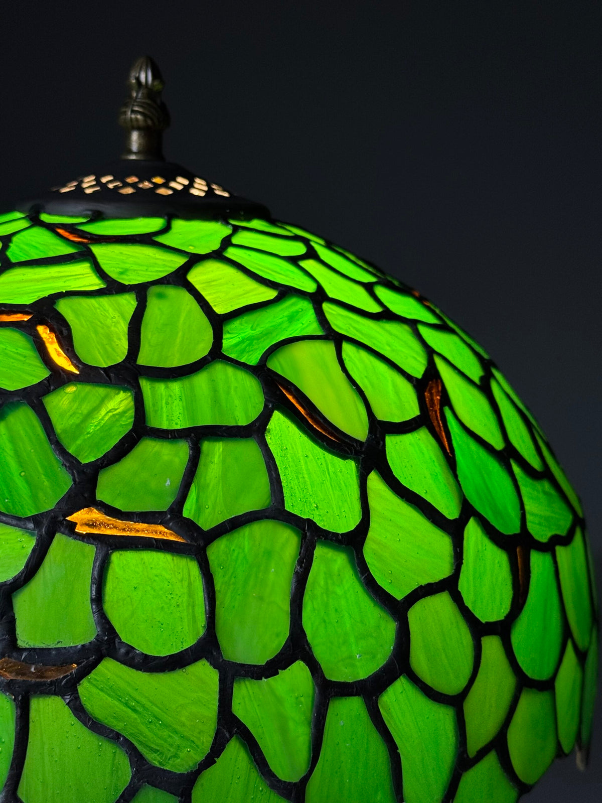 Tiffany Style Green Glass Table Lamp, photo 14