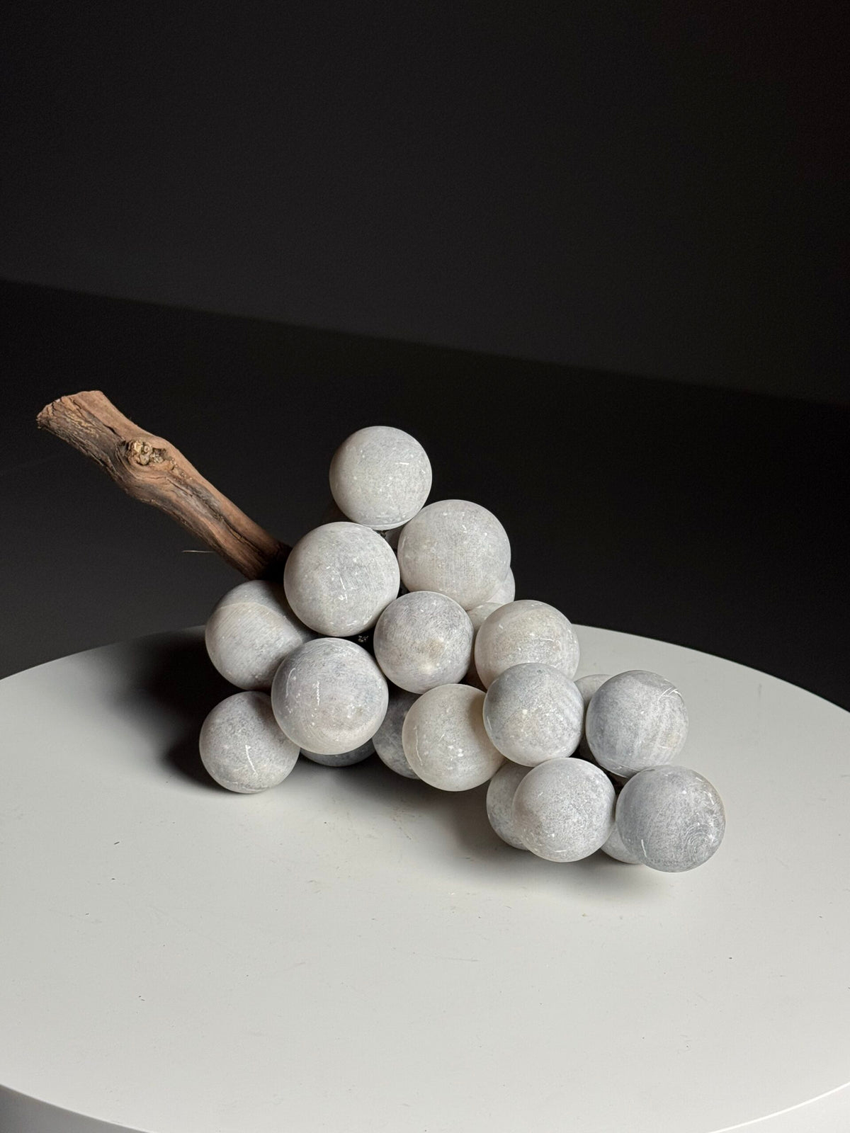 Large Grey Alabaster Bunch of Grapes, Italy, photo 11