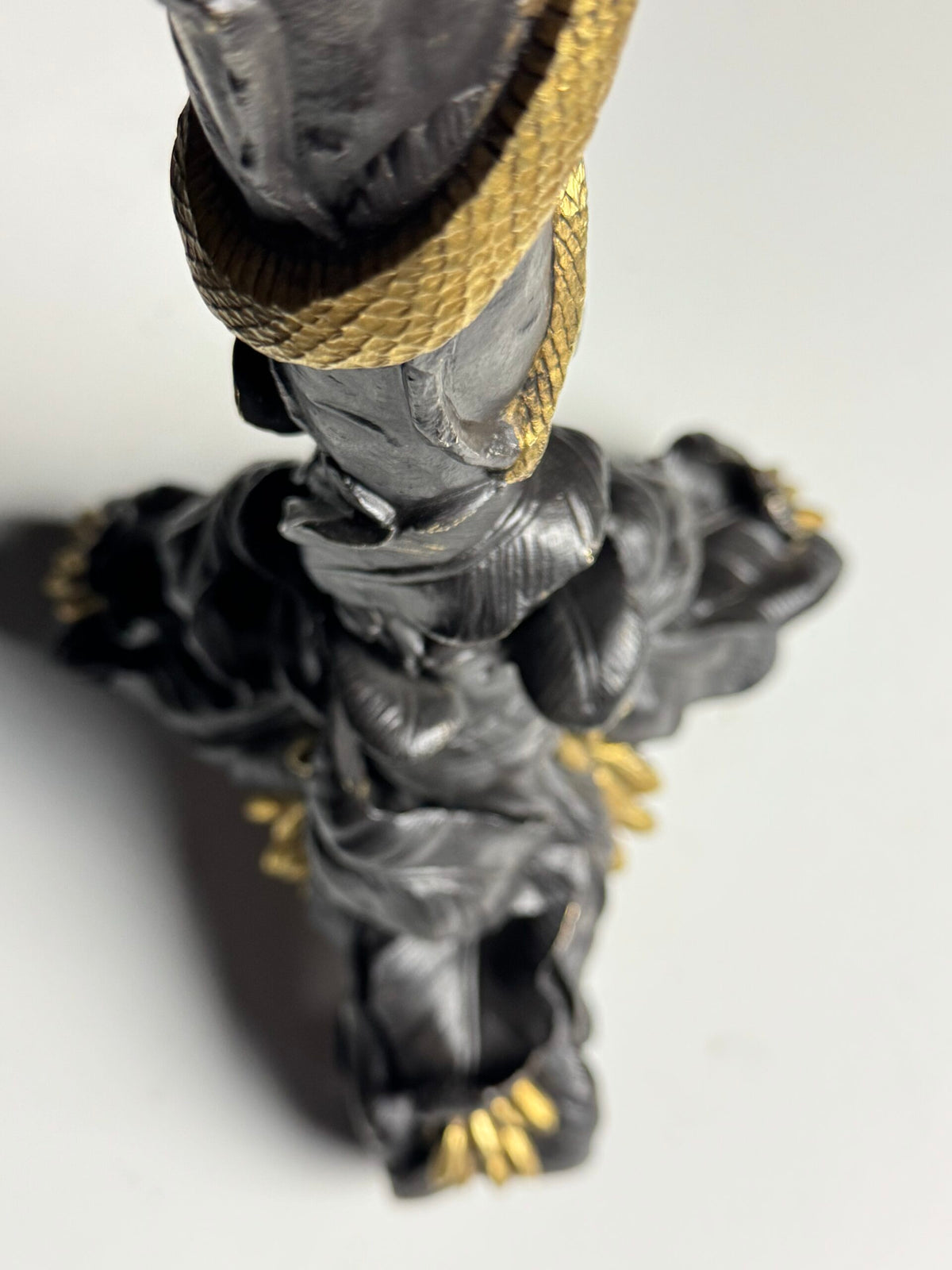 Pair of Gilt Bronze Palm Candlesticks, Early 19th Century, photo 7