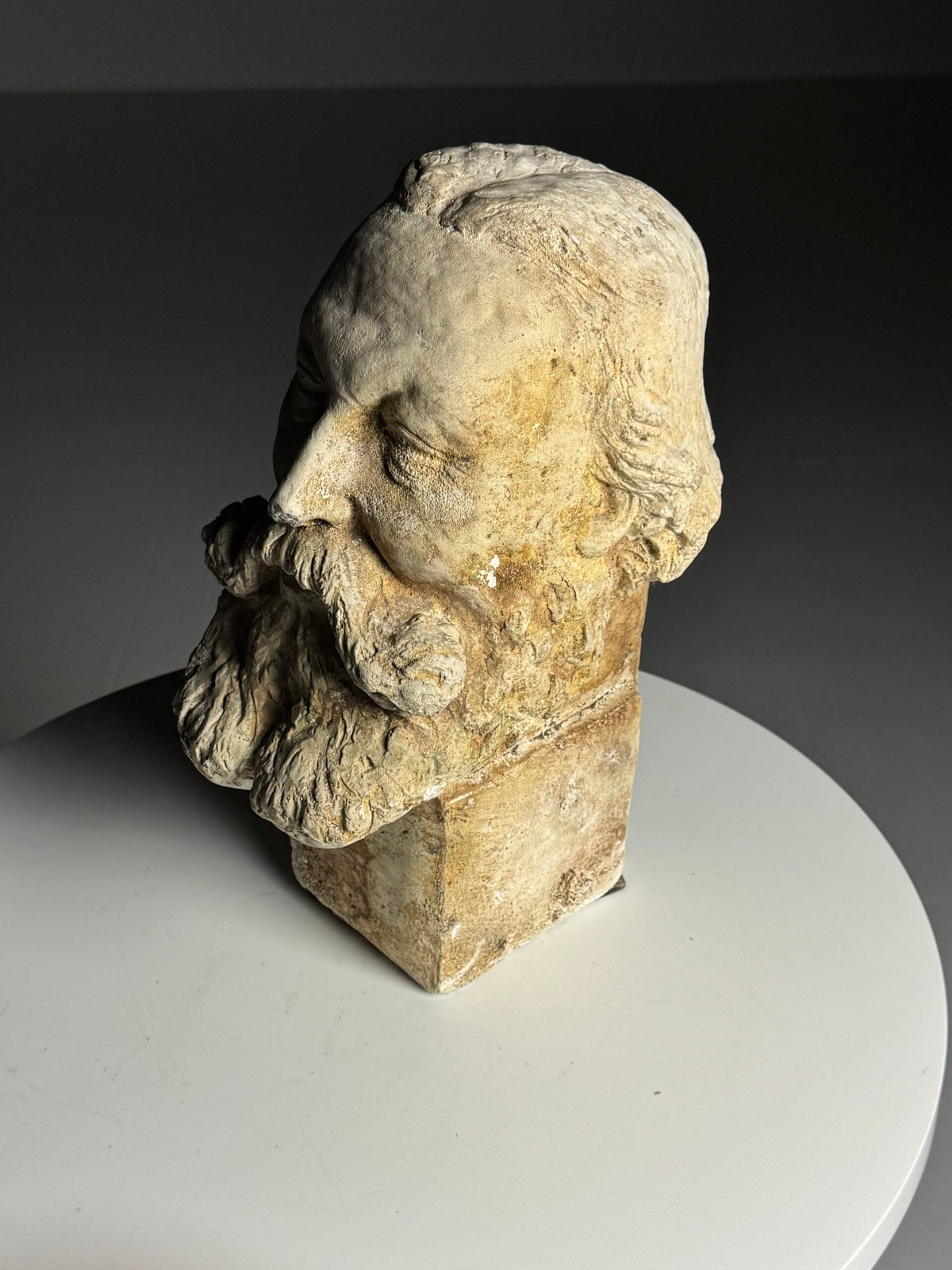 Classical Plaster Bust of a Head, Early to Mid 20th Century, photo 13