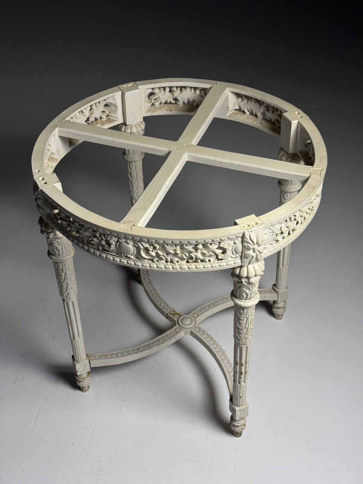 French Gueridon Side Table with Red Marble Top, 19th Century, photo 20