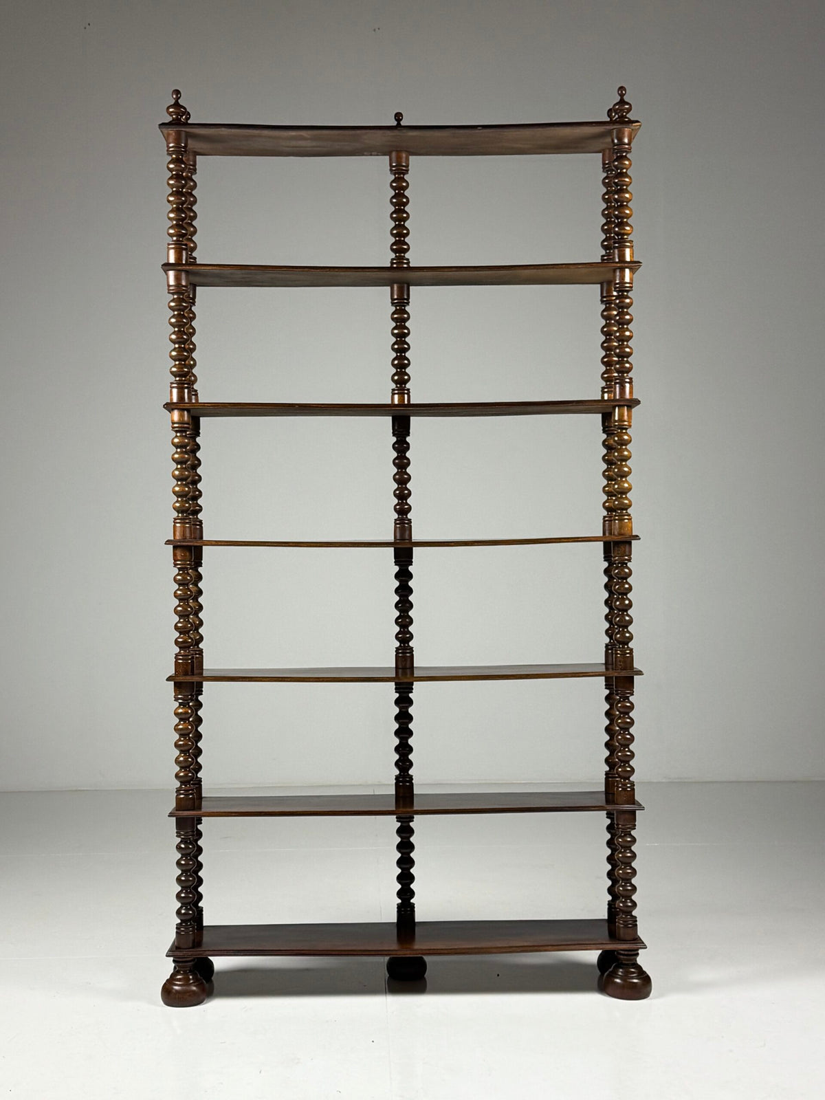 French Bobbin Bookcase in Walnut, Early to Mid 20th Century, photo 30