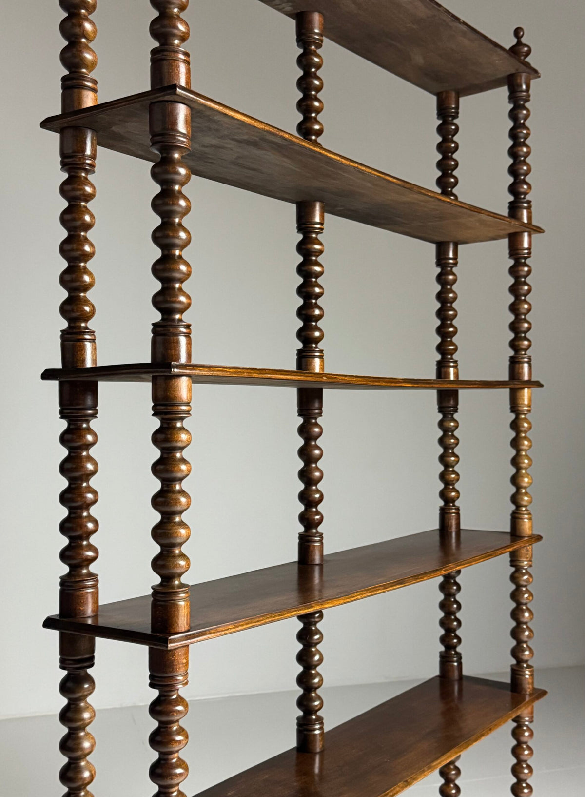 French Bobbin Bookcase in Walnut, Early to Mid 20th Century, photo 15